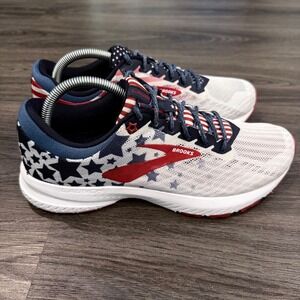 Brooks Launch 8 Americana Running  Stars Stripes Red White Blue Sneakers Mens 10